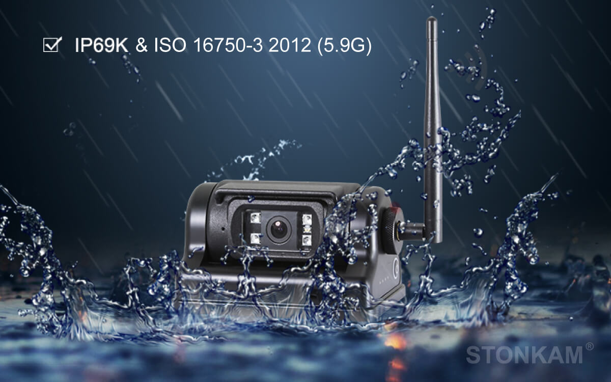 高清車載wifi無線監(jiān)控電池攝像頭 - 防水等級IP69K 無線wifi車載攝像頭