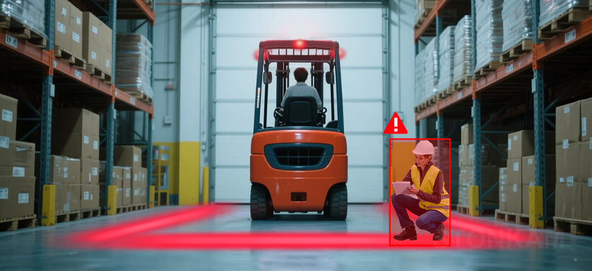 叉車(chē)盲區(qū)方案